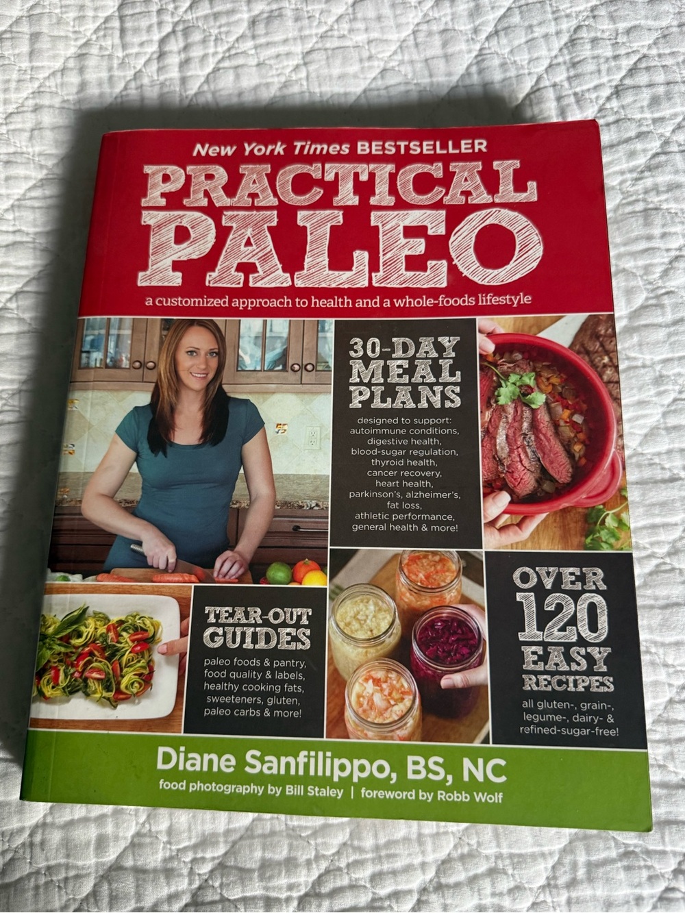 Practical Paleo Cookbook by Diane Sanfilippo - Red & Green Cover